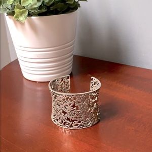 Lia Sophia metallic silver cuff bracelet